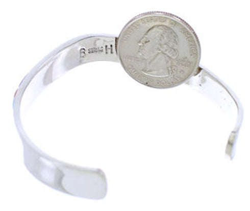 Sterling Silver Southwest Multicolor Inlay Cuff Bracelet PS71192